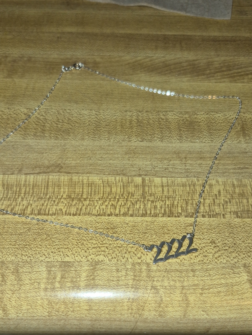 Sterling Silver 222 Pendant Necklace - Women Jewelry